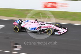 World © Octane Photographic Ltd. Formula 1 – Winter Test 1. Sahara Force India VJM11 Sergio Perez. Circuit de Barcelona-Catalunya, Spain. Thursday 1st March 2018.