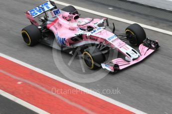 World © Octane Photographic Ltd. Formula 1 – Winter Test 1. Sahara Force India VJM11 Sergio Perez. Circuit de Barcelona-Catalunya, Spain. Thursday 1st March 2018.