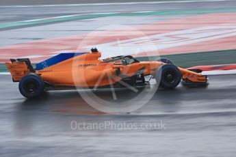 World © Octane Photographic Ltd. Formula 1 – Winter Test 1. McLaren MCL33 – Stoffel Vandoorne. Circuit de Barcelona-Catalunya, Spain. Thursday 1st March 2018.