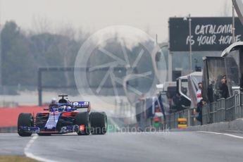 World © Octane Photographic Ltd. Formula 1 – Winter Test 1. Scuderia Toro Rosso STR13 – Pierre Gasly. Circuit de Barcelona-Catalunya, Spain. Thursday 1st March 2018.