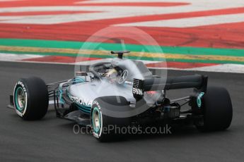 World © Octane Photographic Ltd. Formula 1 – Winter Test 1. Mercedes AMG Petronas Motorsport AMG F1 W09 EQ Power+ - Lewis Hamilton. Circuit de Barcelona-Catalunya, Spain. Thursday 1st March 2018.