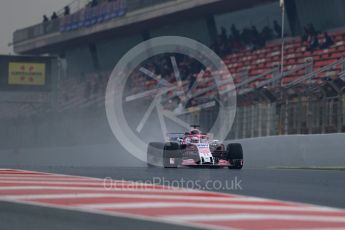 World © Octane Photographic Ltd. Formula 1 – Winter Test 1. Sahara Force India VJM11 Sergio Perez. Circuit de Barcelona-Catalunya, Spain. Thursday 1st March 2018.