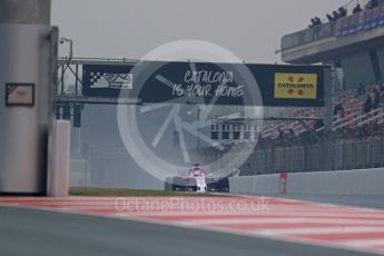 World © Octane Photographic Ltd. Formula 1 – Winter Test 1. Sahara Force India VJM11 Sergio Perez. Circuit de Barcelona-Catalunya, Spain. Thursday 1st March 2018.