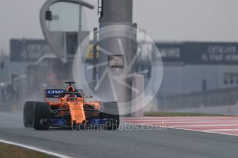 World © Octane Photographic Ltd. Formula 1 – Winter Test 1. McLaren MCL33 – Stoffel Vandoorne. Circuit de Barcelona-Catalunya, Spain. Thursday 1st March 2018.