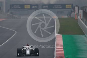 World © Octane Photographic Ltd. Formula 1 – Winter Test 1. Alfa Romeo Sauber F1 Team C37 – Marcus Ericsson. Circuit de Barcelona-Catalunya, Spain. Thursday 1st March 2018.