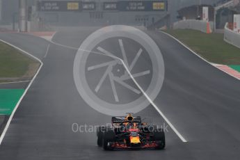 World © Octane Photographic Ltd. Formula 1 – Winter Test 1. Aston Martin Red Bull Racing TAG Heuer RB14 – Max Verstappen. Circuit de Barcelona-Catalunya, Spain. Thursday 1st March 2018.