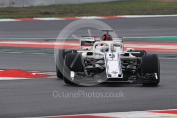 World © Octane Photographic Ltd. Formula 1 – Winter Test 1. Alfa Romeo Sauber F1 Team C37 – Marcus Ericsson. Circuit de Barcelona-Catalunya, Spain. Thursday 1st March 2018.