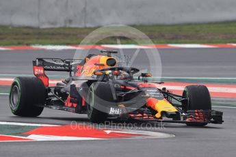 World © Octane Photographic Ltd. Formula 1 – Winter Test 1. Aston Martin Red Bull Racing TAG Heuer RB14 – Max Verstappen. Circuit de Barcelona-Catalunya, Spain. Thursday 1st March 2018.