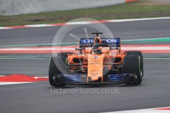 World © Octane Photographic Ltd. Formula 1 – Winter Test 1. McLaren MCL33 – Stoffel Vandoorne. Circuit de Barcelona-Catalunya, Spain. Thursday 1st March 2018.