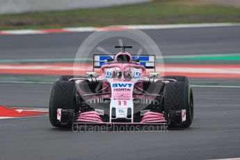 World © Octane Photographic Ltd. Formula 1 – Winter Test 1. Sahara Force India VJM11 Sergio Perez. Circuit de Barcelona-Catalunya, Spain. Thursday 1st March 2018.