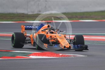 World © Octane Photographic Ltd. Formula 1 – Winter Test 1. McLaren MCL33 – Stoffel Vandoorne. Circuit de Barcelona-Catalunya, Spain. Thursday 1st March 2018.