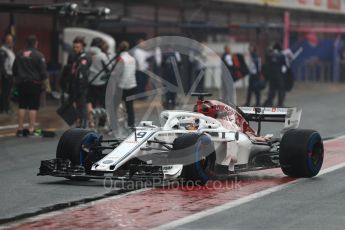 World © Octane Photographic Ltd. Formula 1 – Winter Test 1. Alfa Romeo Sauber F1 Team C37 – Marcus Ericsson. Circuit de Barcelona-Catalunya, Spain. Thursday 1st March 2018.