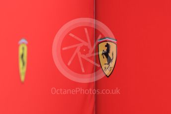 World © Octane Photographic Ltd. Formula 1 – Winter Test 1. Scuderia Ferrari logo. Circuit de Barcelona-Catalunya, Spain. Thursday 1st March 2018.