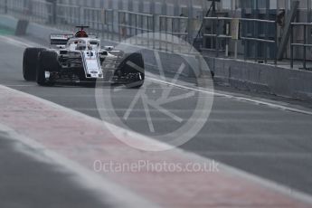 World © Octane Photographic Ltd. Formula 1 – Winter Test 1. Alfa Romeo Sauber F1 Team C37 – Marcus Ericsson. Circuit de Barcelona-Catalunya, Spain. Thursday 1st March 2018.