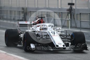 World © Octane Photographic Ltd. Formula 1 – Winter Test 1. Alfa Romeo Sauber F1 Team C37 – Marcus Ericsson. Circuit de Barcelona-Catalunya, Spain. Thursday 1st March 2018.