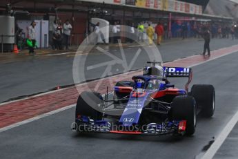 World © Octane Photographic Ltd. Formula 1 – Winter Test 1. Scuderia Toro Rosso STR13 – Pierre Gasly. Circuit de Barcelona-Catalunya, Spain. Thursday 1st March 2018.