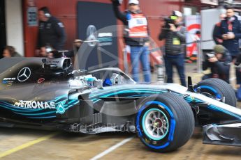 World © Octane Photographic Ltd. Formula 1 – Winter Test 1. Mercedes AMG Petronas Motorsport AMG F1 W09 EQ Power+ - Valtteri Bottas. Circuit de Barcelona-Catalunya, Spain. Thursday 1st March 2018.