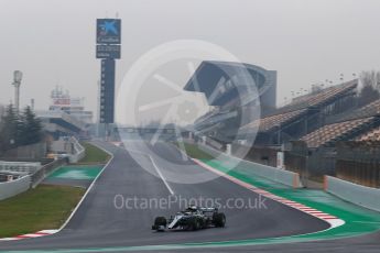 World © Octane Photographic Ltd. Formula 1 – Winter Test 1. Mercedes AMG Petronas Motorsport AMG F1 W09 EQ Power+ - Valtteri Bottas. Circuit de Barcelona-Catalunya, Spain. Thursday 1st March 2018.