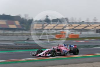 World © Octane Photographic Ltd. Formula 1 – Winter Test 1. Sahara Force India VJM11 Sergio Perez. Circuit de Barcelona-Catalunya, Spain. Thursday 1st March 2018.