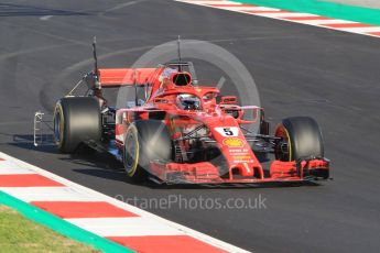 World © Octane Photographic Ltd. Formula 1 – Winter Test 2. Scuderia Ferrari SF71-H – Sebastian Vettel, Circuit de Barcelona-Catalunya, Spain. Tuesday 6th March 2018.