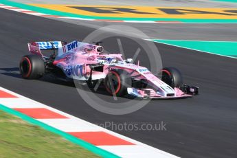 World © Octane Photographic Ltd. Formula 1 – Winter Test 2. Sahara Force India VJM11 Sergio Perez. Circuit de Barcelona-Catalunya, Spain. Tuesday 6th March 2018.