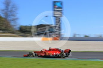 World © Octane Photographic Ltd. Formula 1 – Winter Test 2. Scuderia Ferrari SF71-H – Sebastian Vettel. Circuit de Barcelona-Catalunya, Spain. Tuesday 6th March 2018.