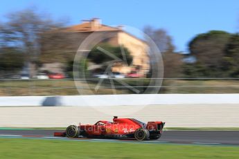 World © Octane Photographic Ltd. Formula 1 – Winter Test 2. Scuderia Ferrari SF71-H – Sebastian Vettel. Circuit de Barcelona-Catalunya, Spain. Tuesday 6th March 2018.