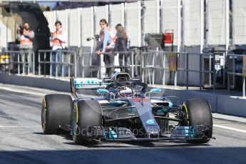 World © Octane Photographic Ltd. Formula 1 – Winter Test 2. Mercedes AMG Petronas Motorsport AMG F1 W09 EQ Power+ - Lewis Hamilton. Circuit de Barcelona-Catalunya, Spain. Tuesday 6th March 2018.