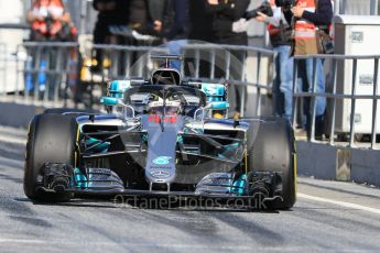 World © Octane Photographic Ltd. Formula 1 – Winter Test 2. Mercedes AMG Petronas Motorsport AMG F1 W09 EQ Power+ - Lewis Hamilton. Circuit de Barcelona-Catalunya, Spain. Tuesday 6th March 2018.