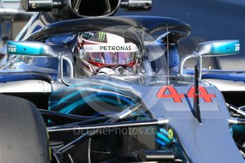 World © Octane Photographic Ltd. Formula 1 – Winter Test 2. Mercedes AMG Petronas Motorsport AMG F1 W09 EQ Power+ - Lewis Hamilton. Circuit de Barcelona-Catalunya, Spain. Tuesday 6th March 2018.