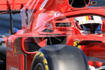 World © Octane Photographic Ltd. Formula 1 – Winter Test 2. Scuderia Ferrari SF71-H – Sebastian Vettel, Circuit de Barcelona-Catalunya, Spain. Tuesday 6th March 2018.