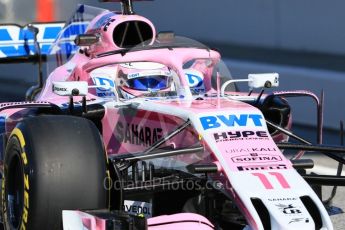 World © Octane Photographic Ltd. Formula 1 – Winter Test 2. Sahara Force India VJM11 Sergio Perez. Circuit de Barcelona-Catalunya, Spain. Tuesday 6th March 2018.