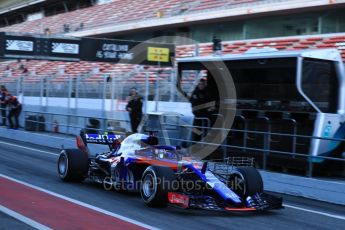 World © Octane Photographic Ltd. Formula 1 – Winter Test 2. Scuderia Toro Rosso STR13 – Pierre Gasly. Circuit de Barcelona-Catalunya, Spain. Tuesday 6th March 2018.