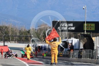 World © Octane Photographic Ltd. Formula 1 – Winter Test 2. Red Flag. Circuit de Barcelona-Catalunya, Spain. Tuesday 6th March 2018.