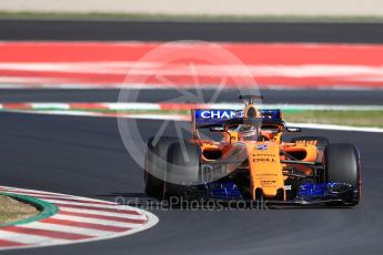 World © Octane Photographic Ltd. Formula 1 – Winter Test 2. McLaren MCL33 – Stoffel Vandoorne. Circuit de Barcelona-Catalunya, Spain. Tuesday 6th March 2018.