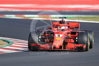 World © Octane Photographic Ltd. Formula 1 – Winter Test 2. Scuderia Ferrari SF71-H – Sebastian Vettel. Circuit de Barcelona-Catalunya, Spain. Tuesday 6th March 2018.