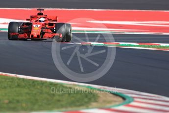 World © Octane Photographic Ltd. Formula 1 – Winter Test 2. Scuderia Ferrari SF71-H – Sebastian Vettel. Circuit de Barcelona-Catalunya, Spain. Tuesday 6th March 2018.