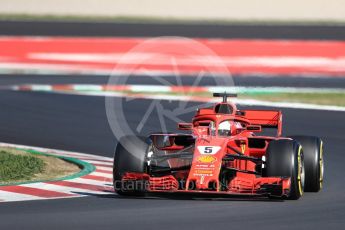 World © Octane Photographic Ltd. Formula 1 – Winter Test 2. Scuderia Ferrari SF71-H – Sebastian Vettel. Circuit de Barcelona-Catalunya, Spain. Tuesday 6th March 2018.