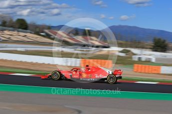 World © Octane Photographic Ltd. Formula 1 – Winter Test 2. Scuderia Ferrari SF71-H – Sebastian Vettel. Circuit de Barcelona-Catalunya, Spain. Tuesday 6th March 2018.