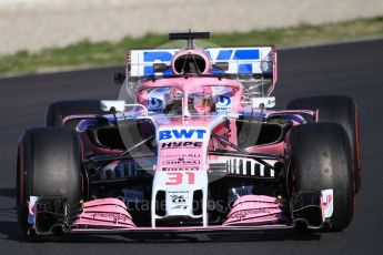 World © Octane Photographic Ltd. Formula 1 – Winter Test 2. Sahara Force India VJM11 - Esteban Ocon. Circuit de Barcelona-Catalunya, Spain. Wednesday 7th March 2018.