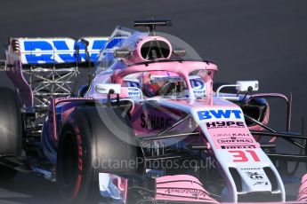 World © Octane Photographic Ltd. Formula 1 – Winter Test 2. Sahara Force India VJM11 - Esteban Ocon. Circuit de Barcelona-Catalunya, Spain. Wednesday 7th March 2018.