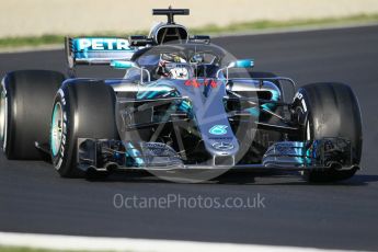 World © Octane Photographic Ltd. Formula 1 – Winter Test 2. Mercedes AMG Petronas Motorsport AMG F1 W09 EQ Power+ - Lewis Hamilton. Circuit de Barcelona-Catalunya, Spain. Wednesday 7th March 2018.