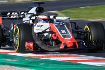 World © Octane Photographic Ltd. Formula 1 – Winter Test 2. Haas F1 Team VF-18 – Romain Grosjean. Circuit de Barcelona-Catalunya, Spain. Wednesday 7th March 2018.