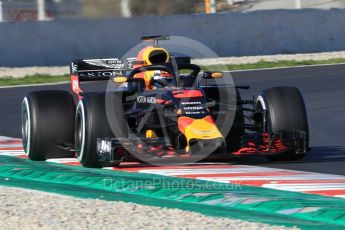 World © Octane Photographic Ltd. Formula 1 – Winter Test 2. Aston Martin Red Bull Racing TAG Heuer RB14 – Daniel Ricciardo. Circuit de Barcelona-Catalunya, Spain. Wednesday 7th March 2018.