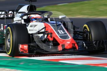 World © Octane Photographic Ltd. Formula 1 – Winter Test 2. Haas F1 Team VF-18 – Romain Grosjean. Circuit de Barcelona-Catalunya, Spain. Wednesday 7th March 2018.