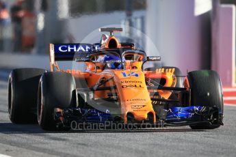 World © Octane Photographic Ltd. Formula 1 – Winter Test 2. McLaren MCL33 – Fernando Alonso. Circuit de Barcelona-Catalunya, Spain. Wednesday 7th March 2018.