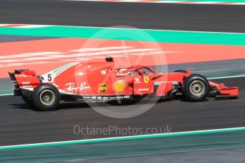 World © Octane Photographic Ltd. Formula 1 – Winter Test 2. Scuderia Ferrari SF71-H – Sebastian Vettel. Circuit de Barcelona-Catalunya, Spain. Wednesday 7th March 2018.