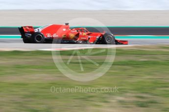 World © Octane Photographic Ltd. Formula 1 – Winter Test 2. Scuderia Ferrari SF71-H – Sebastian Vettel. Circuit de Barcelona-Catalunya, Spain. Wednesday 7th March 2018.