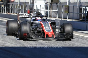 World © Octane Photographic Ltd. Formula 1 – Winter Test 2. Haas F1 Team VF-18 – Romain Grosjean. Circuit de Barcelona-Catalunya, Spain. Wednesday 7th March 2018.