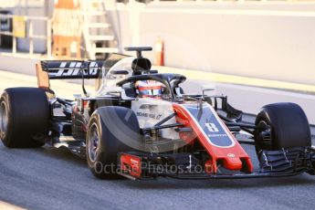 World © Octane Photographic Ltd. Formula 1 – Winter Test 2. Haas F1 Team VF-18 – Romain Grosjean. Circuit de Barcelona-Catalunya, Spain. Wednesday 7th March 2018.